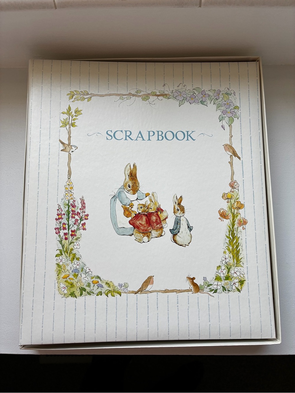Large Peter Rabbit Scrapbook - White with Pastel Accents